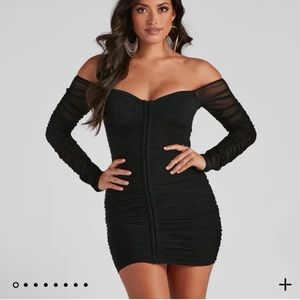 NEW WITH TAGS! Off the Shoulder Black Corset Dress